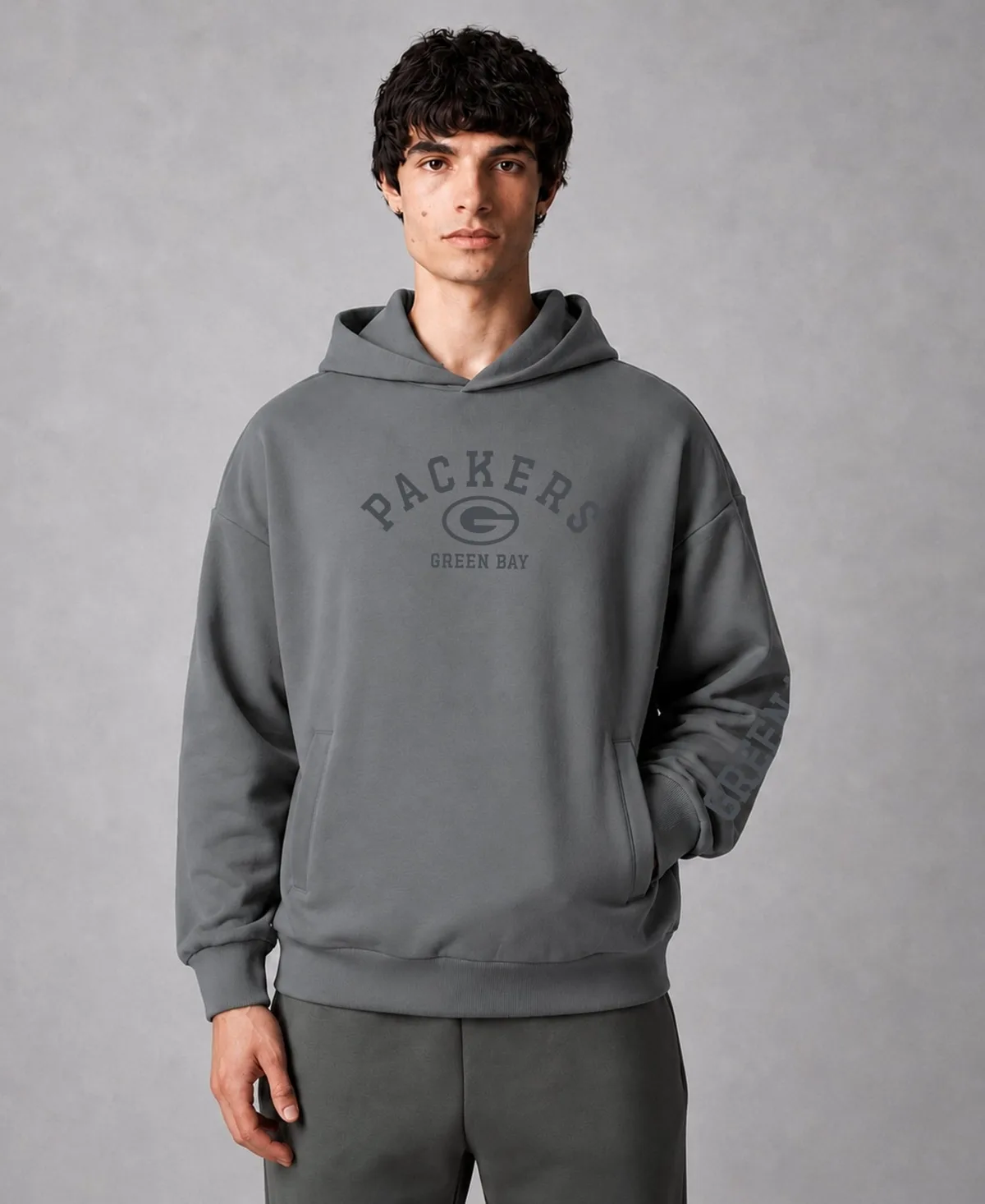 Green Bay Packers Luxe Zone Pullover Hoodie by Levelwear
