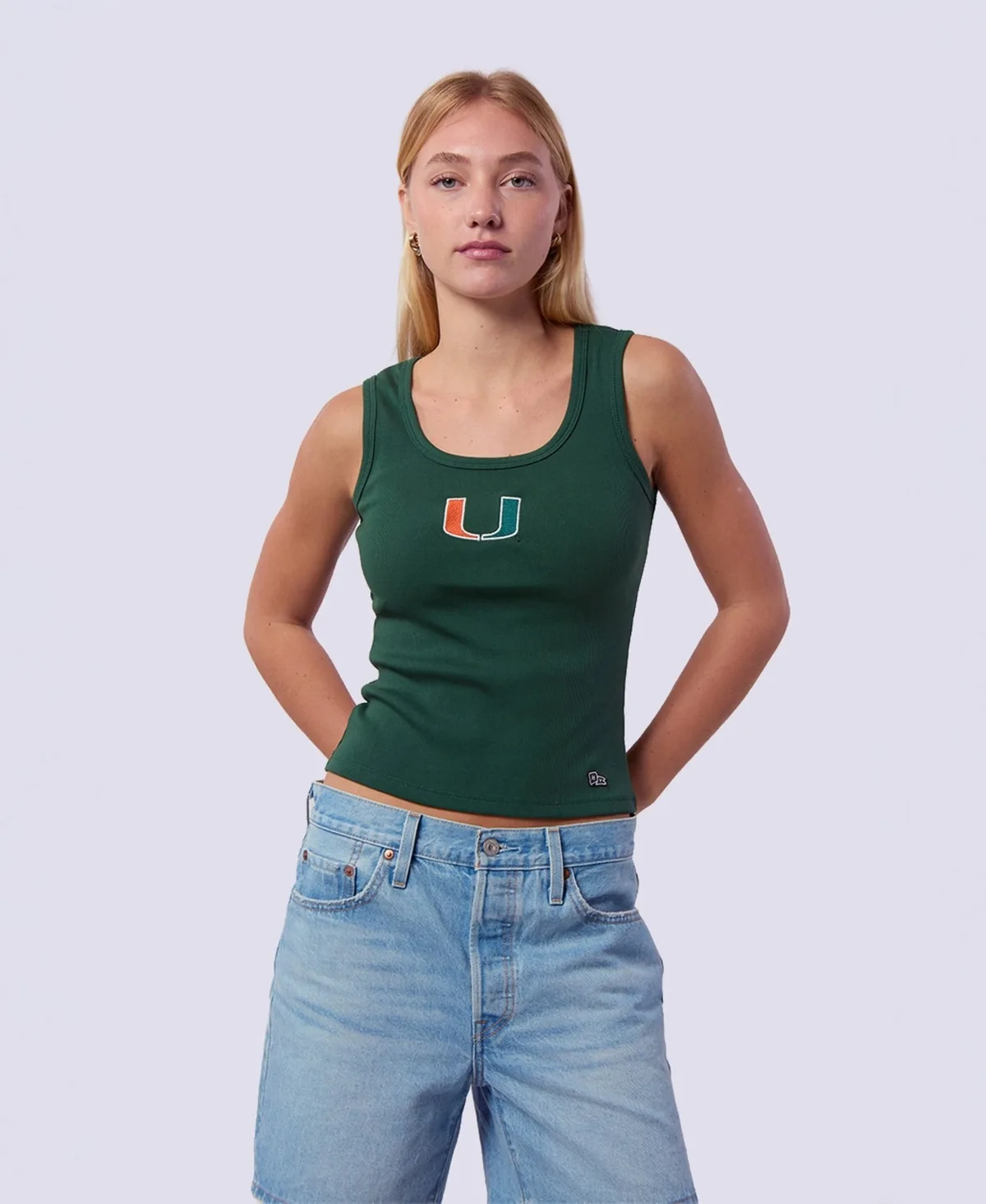 Miami Hurricanes Primary Logo Ribbed Tank Top by Hype and Vice
