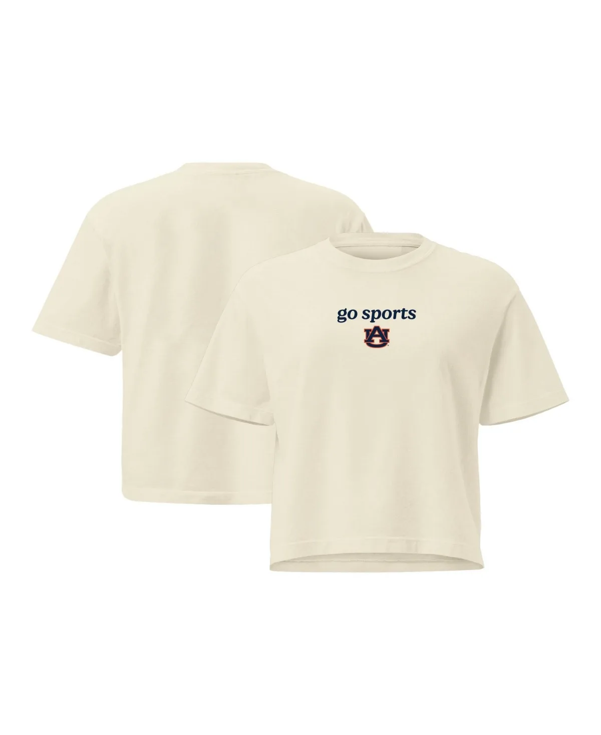 Comfort Colors Auburn Tigers Go Sports Cropped T-Shirt by Image One