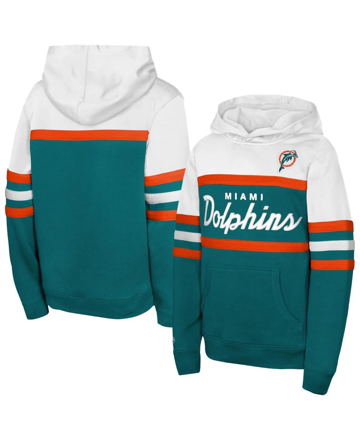 Miami Dolphins Throwback Head Coach Hoodie by Mitchell & Ness