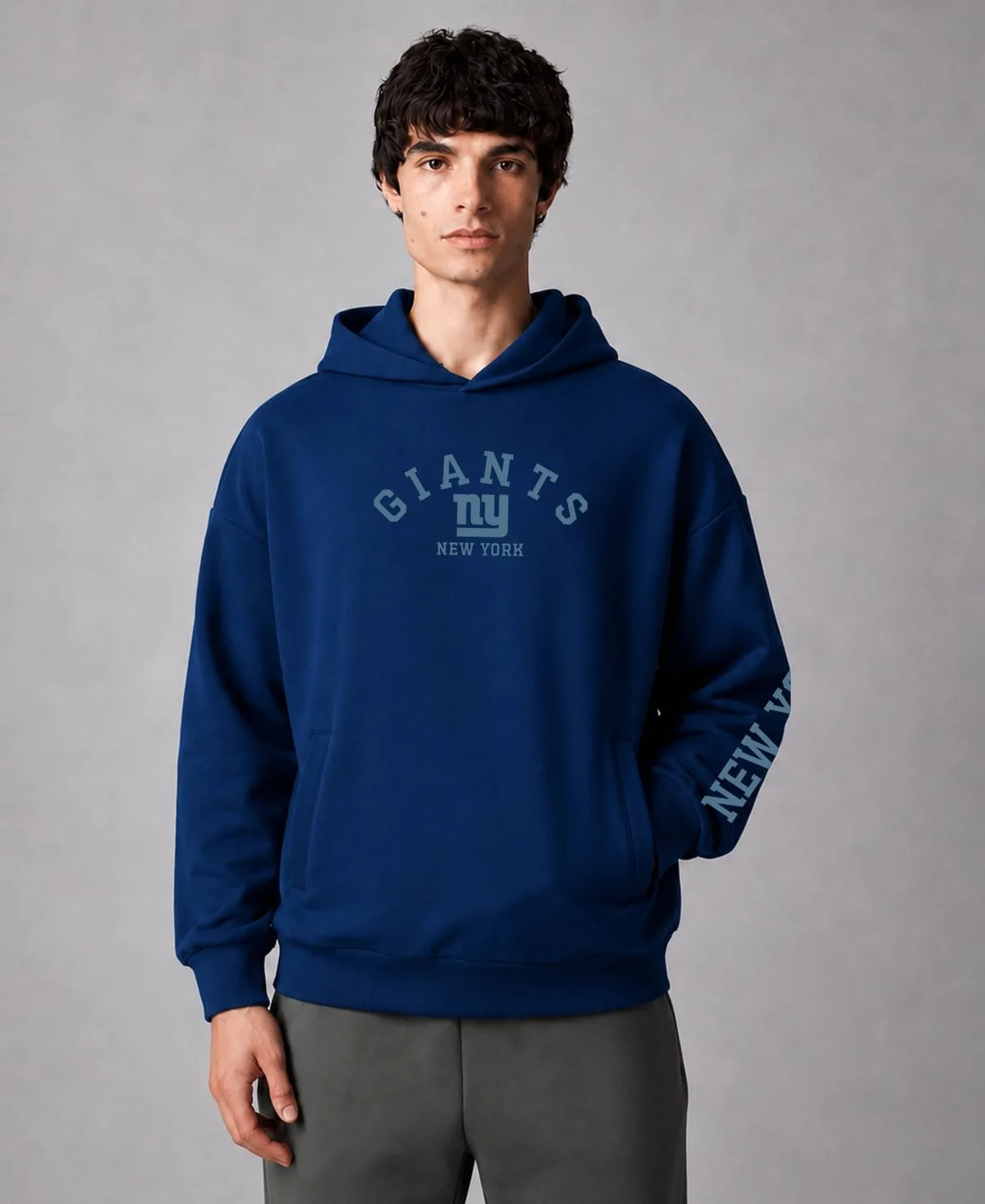 New York Giants Luxe Zone Pullover Hoodie by Levelwear