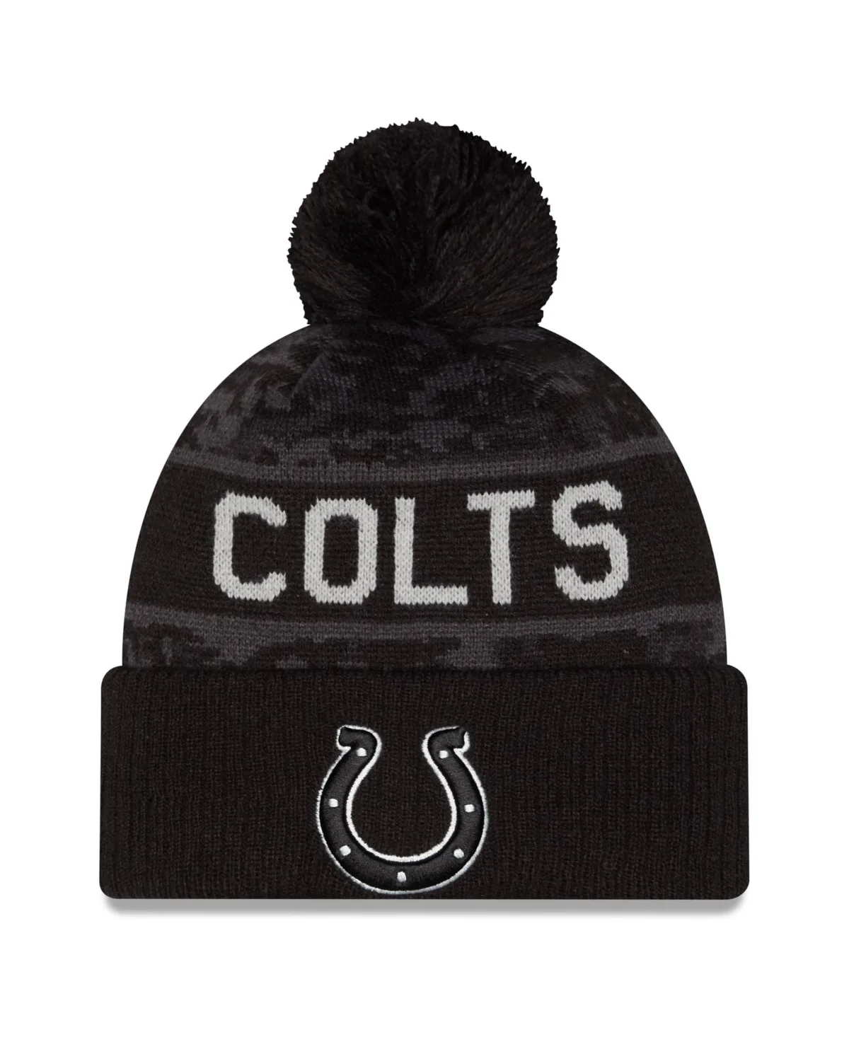 Indianapolis Colts 2026 Salute to Service Cuffed Knit with Pom Hat