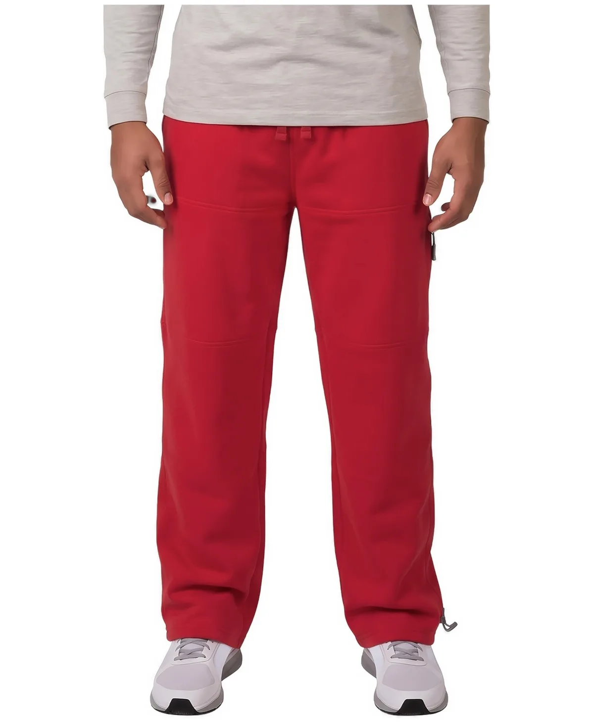 Vibes Cargo-Zipper-Pocket Relaxed-Fit Adjustable-Bottom Sweatpants by Level 7