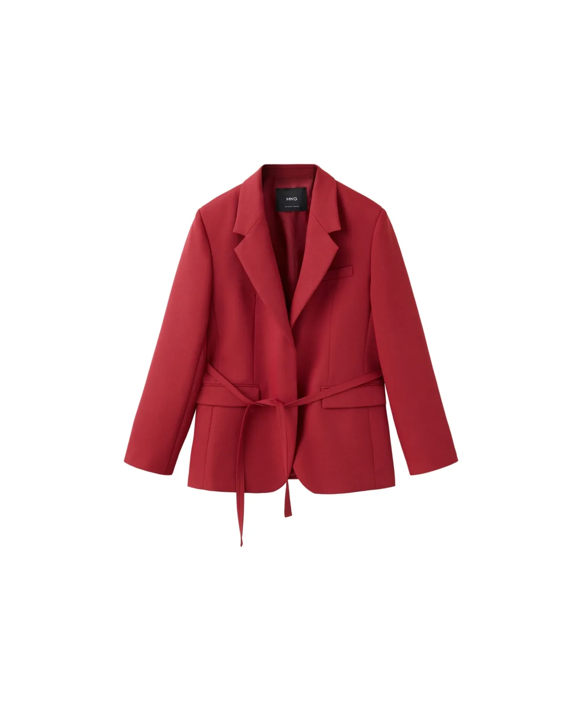 Double-Breasted Wrap Tie Belt Blazer by Mango