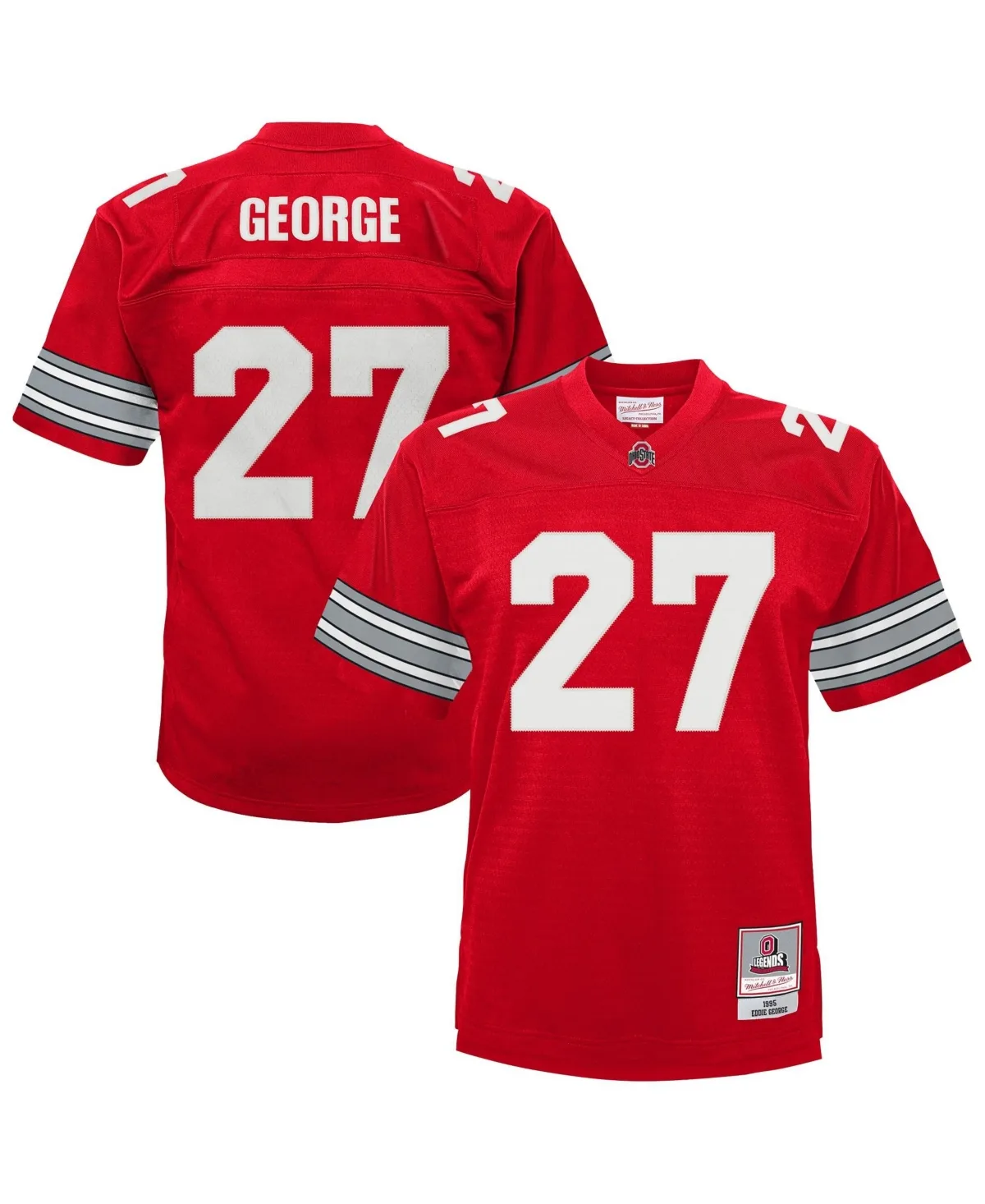 Eddie George Ohio State Buckeyes Throwback Football Jersey by Mitchell & Ness