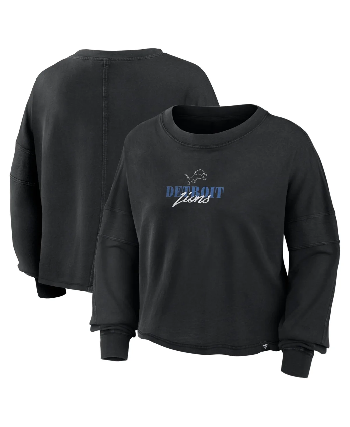 Detroit Lions Oversized Chop Block Boxy Long-Sleeve Top by Fanatics