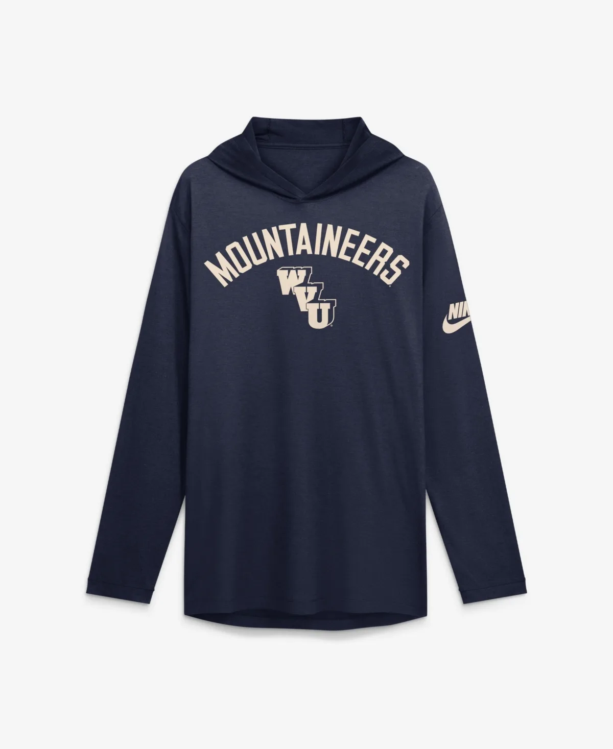 West Virginia Mountaineers Legacy Arch Tri-Blend Long-Sleeve Hooded T-Shirt by Nike