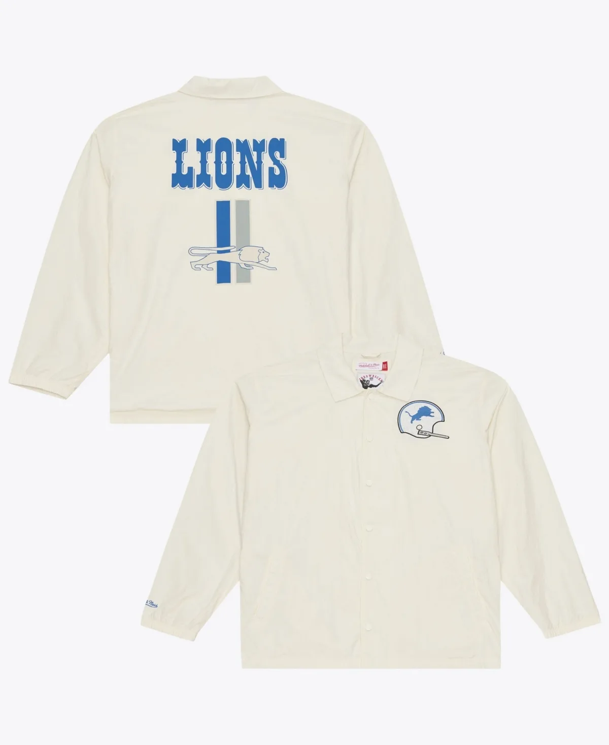 Detroit Lions Retro Roots Full-Snap Coaches Jacket by Mitchell & Ness