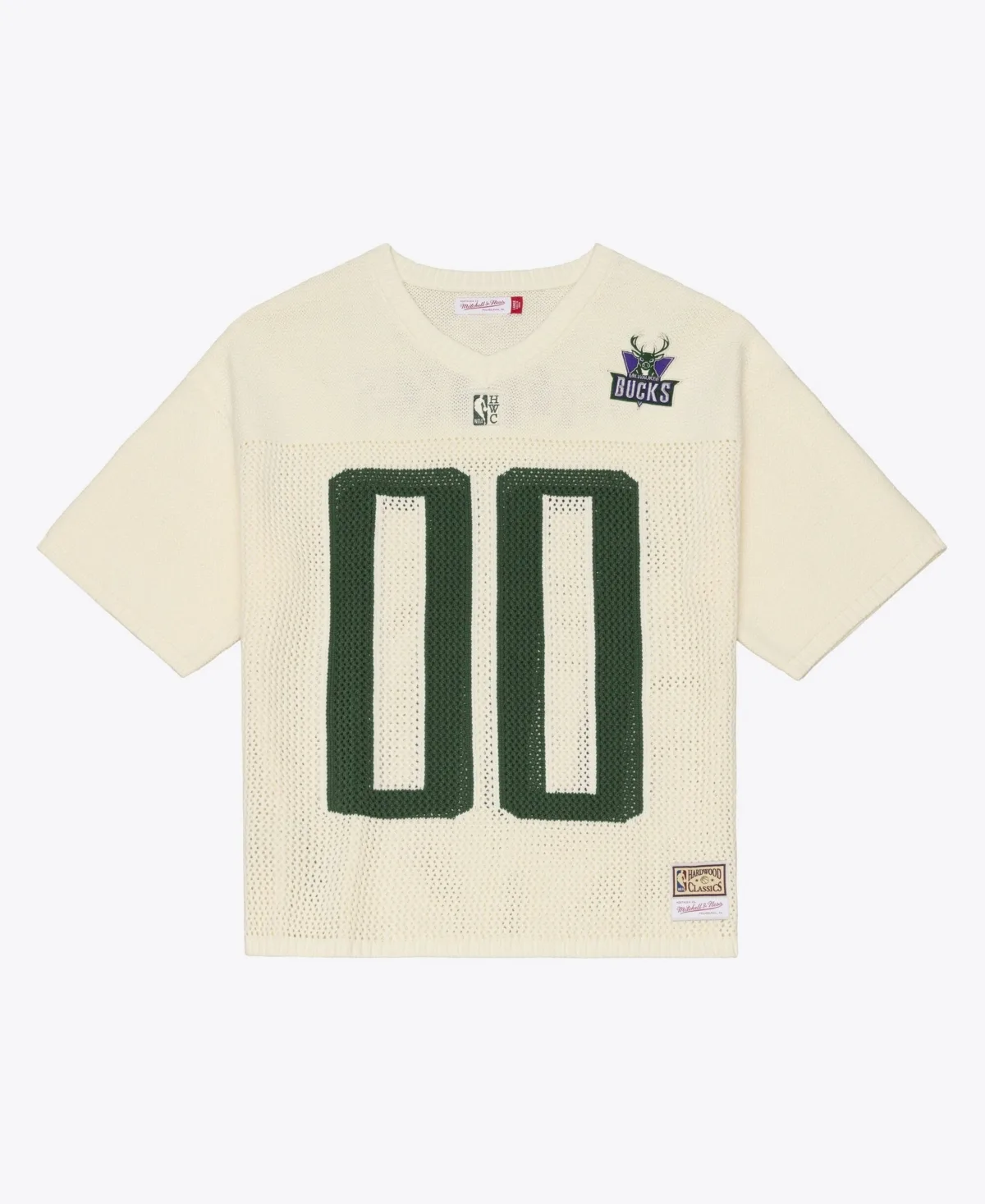 Milwaukee Bucks Hardwood Classics Retro Roots Short-Sleeve Sweater Jersey by Mitchell & Ness