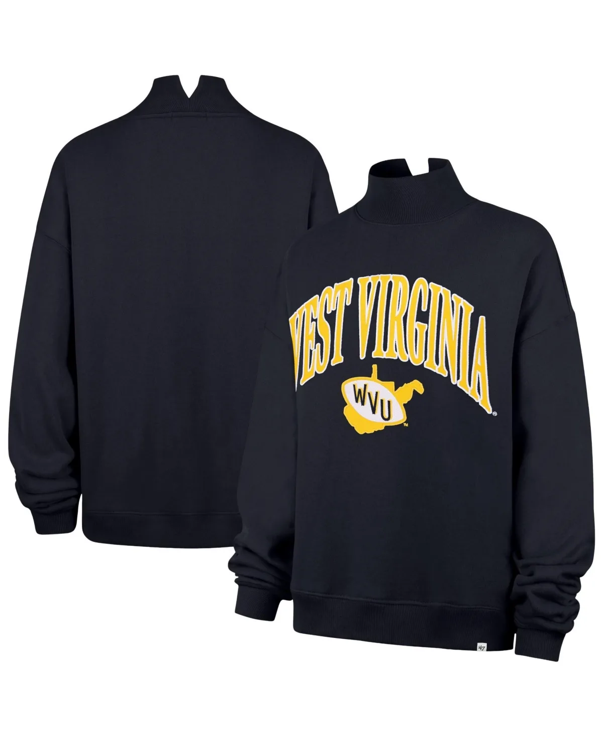 West Virginia Mountaineers Mock Neck Sweatshirt by 47 Brand