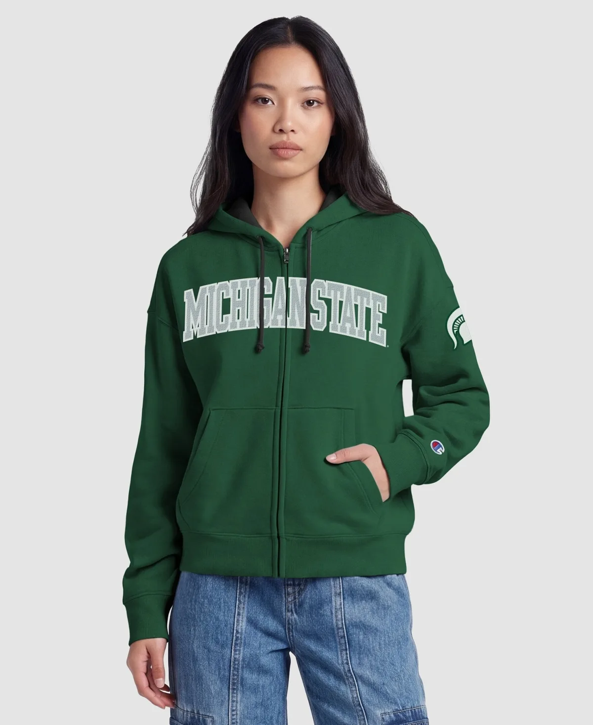 Michigan State Spartans Arch Full-Zip Fleece Hoodie by Champion