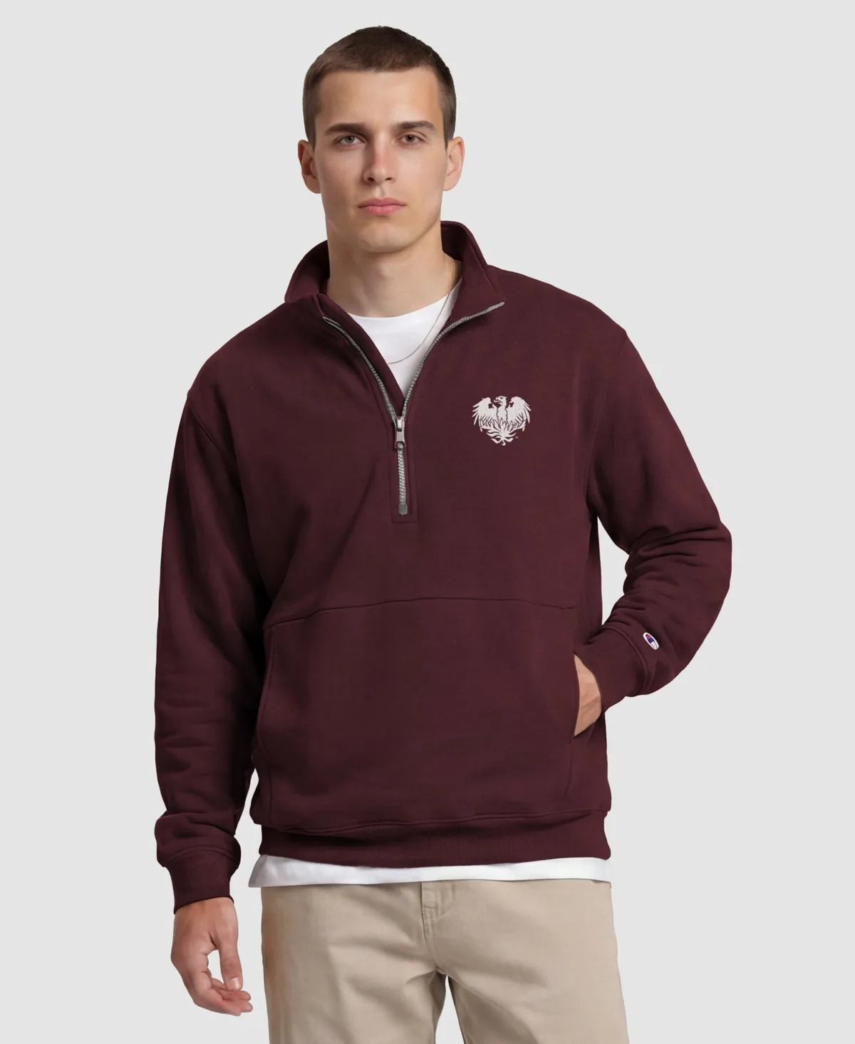 UChicago Maroons Quarter-Zip Fleece Pullover by Champion