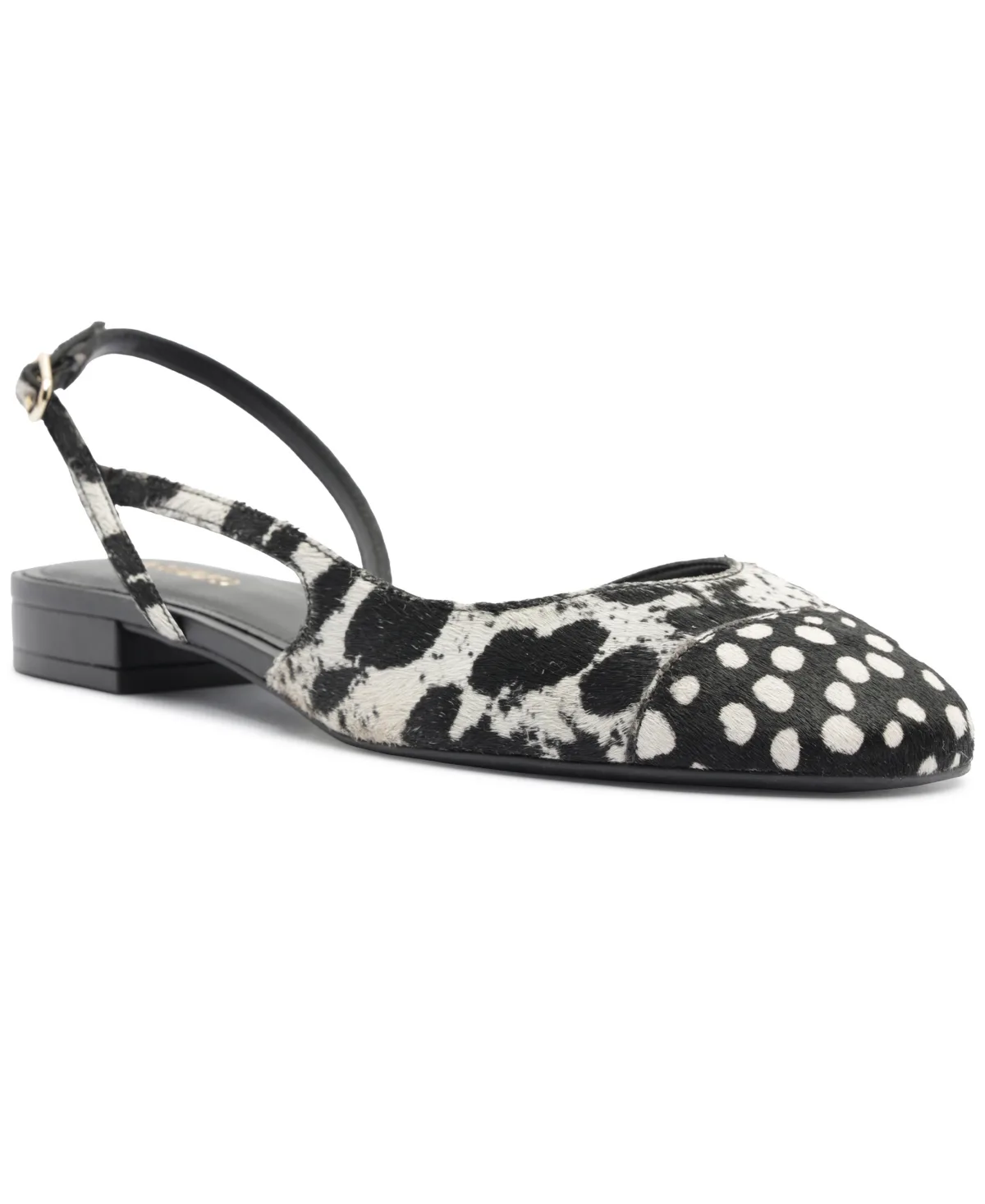 Classic Leather Slingback Round Toe Flats by Arezzo