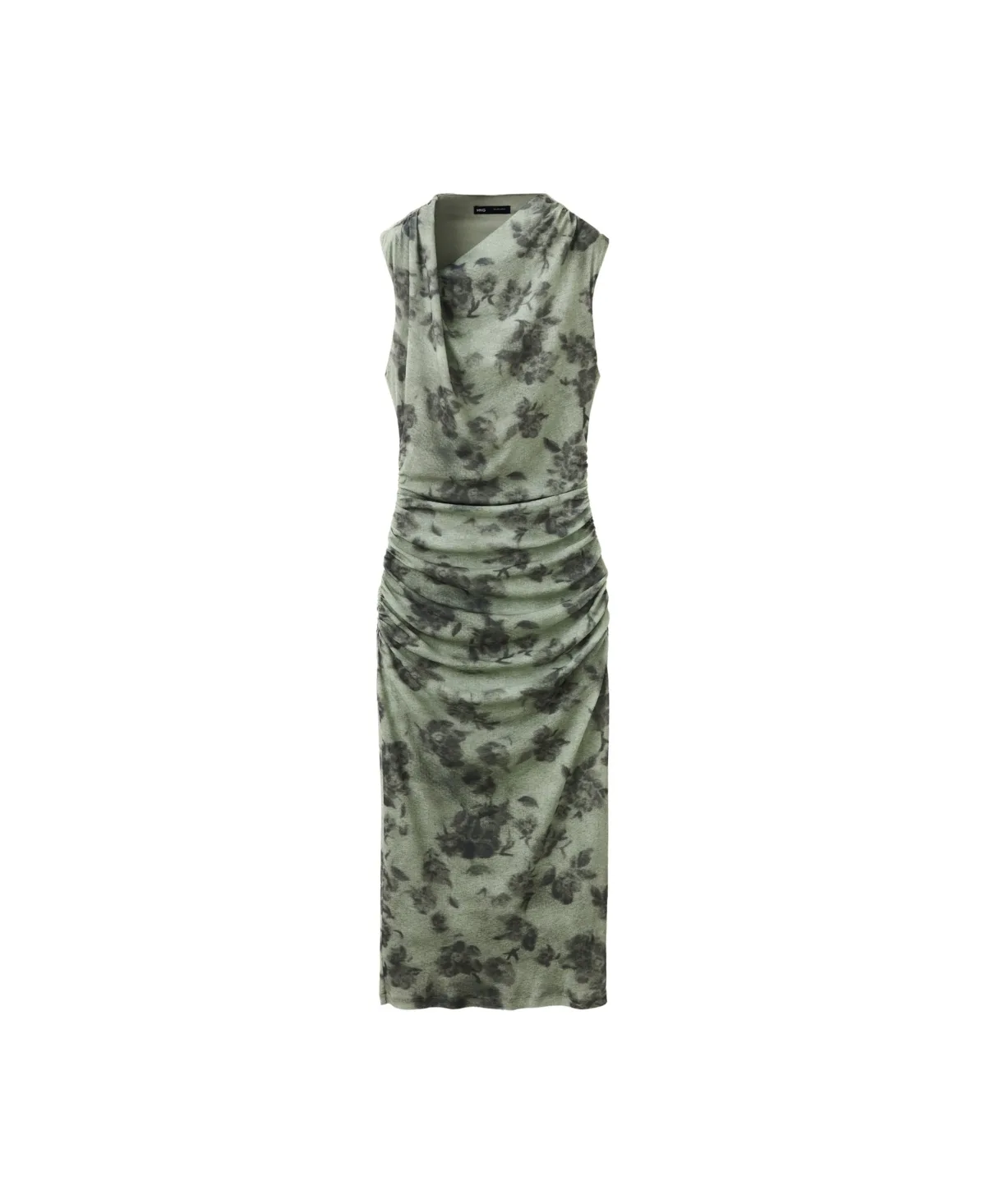 Floral Asymmetric Midi Dress by Mango