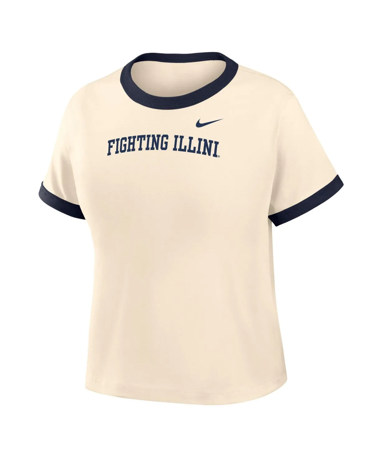 Illinois Fighting Illini Ringer Mod Cropped T-Shirt by Nike