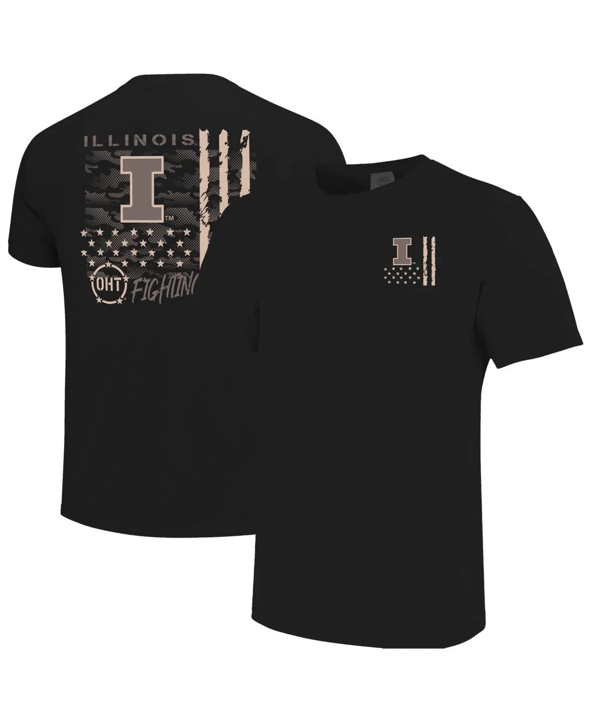 Illinois Fighting Illini Comfort Colors Oht Camo Overlay T-Shirt by Image One
