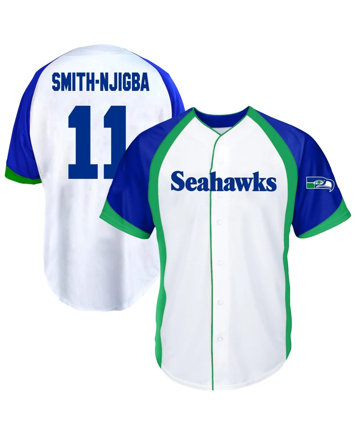 Jaxon Smith-Njigba Seattle Seahawks Big Tall Button-Up Baseball Jersey by Fanatics