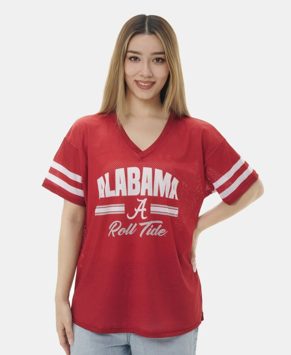 Alabama Crimson Tide Mesh Jersey Kickoff T-Shirt by Zoozatz