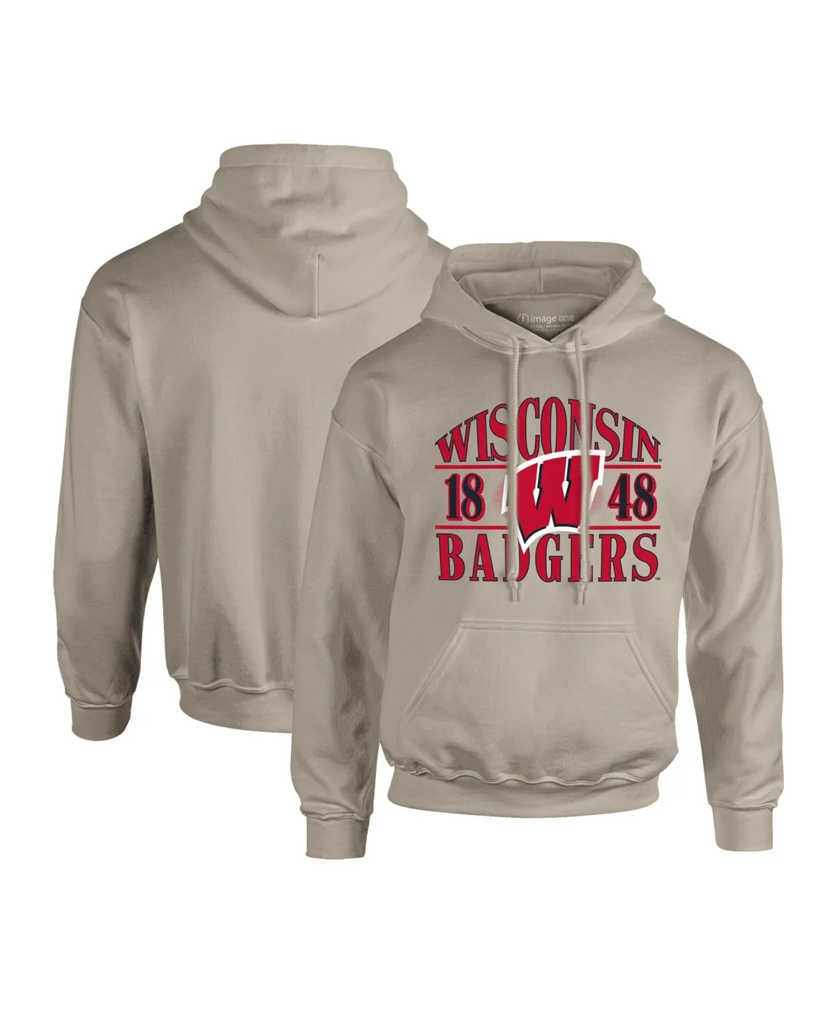 Wisconsin Badgers Upper Arch Letters Pullover Hoodie by Image One