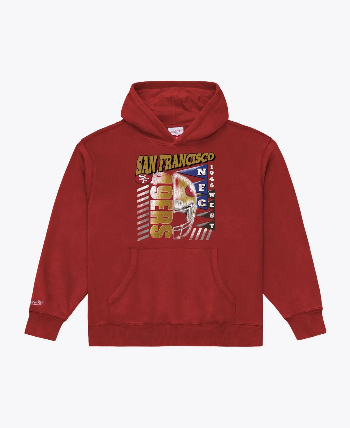 San Francisco 49ers Core Essentials Street Graphic Fleece Hoodie by Mitchell & Ness