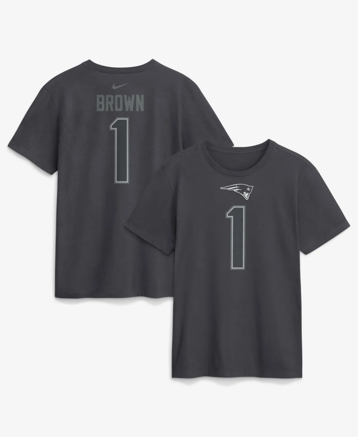 A.J. Brown New England Patriots Name & Number T-Shirt by Nike