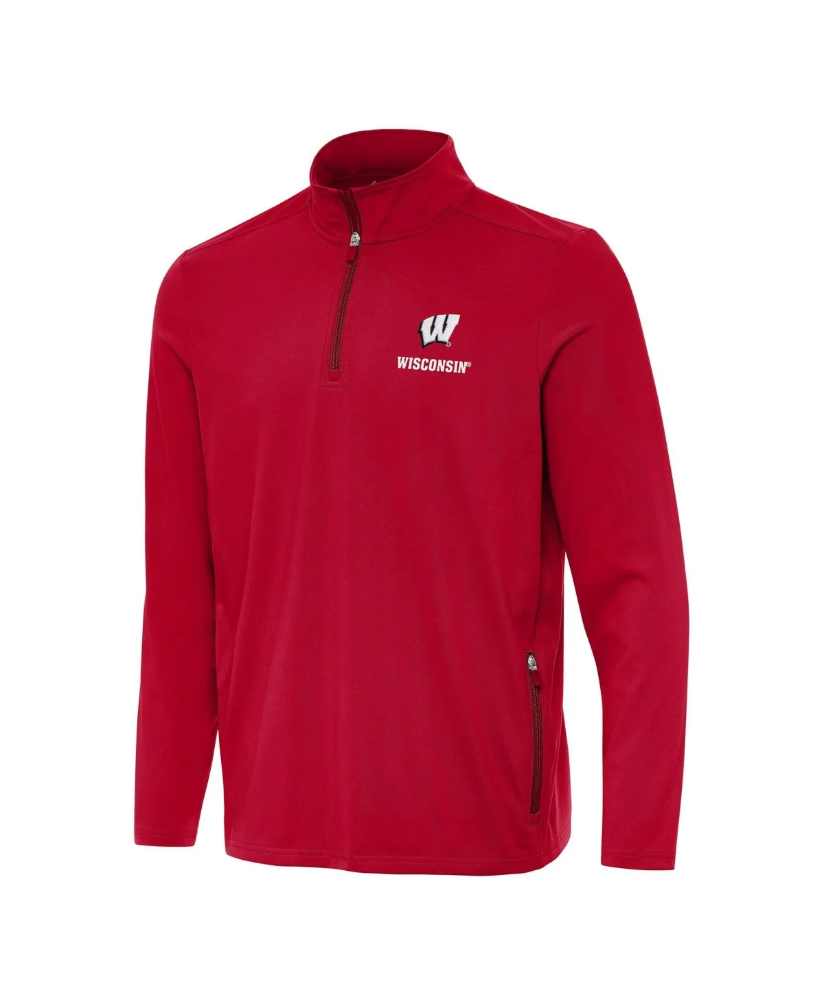Wisconsin Badgers Perilous Quarter-Zip Sweatshirt by Antigua