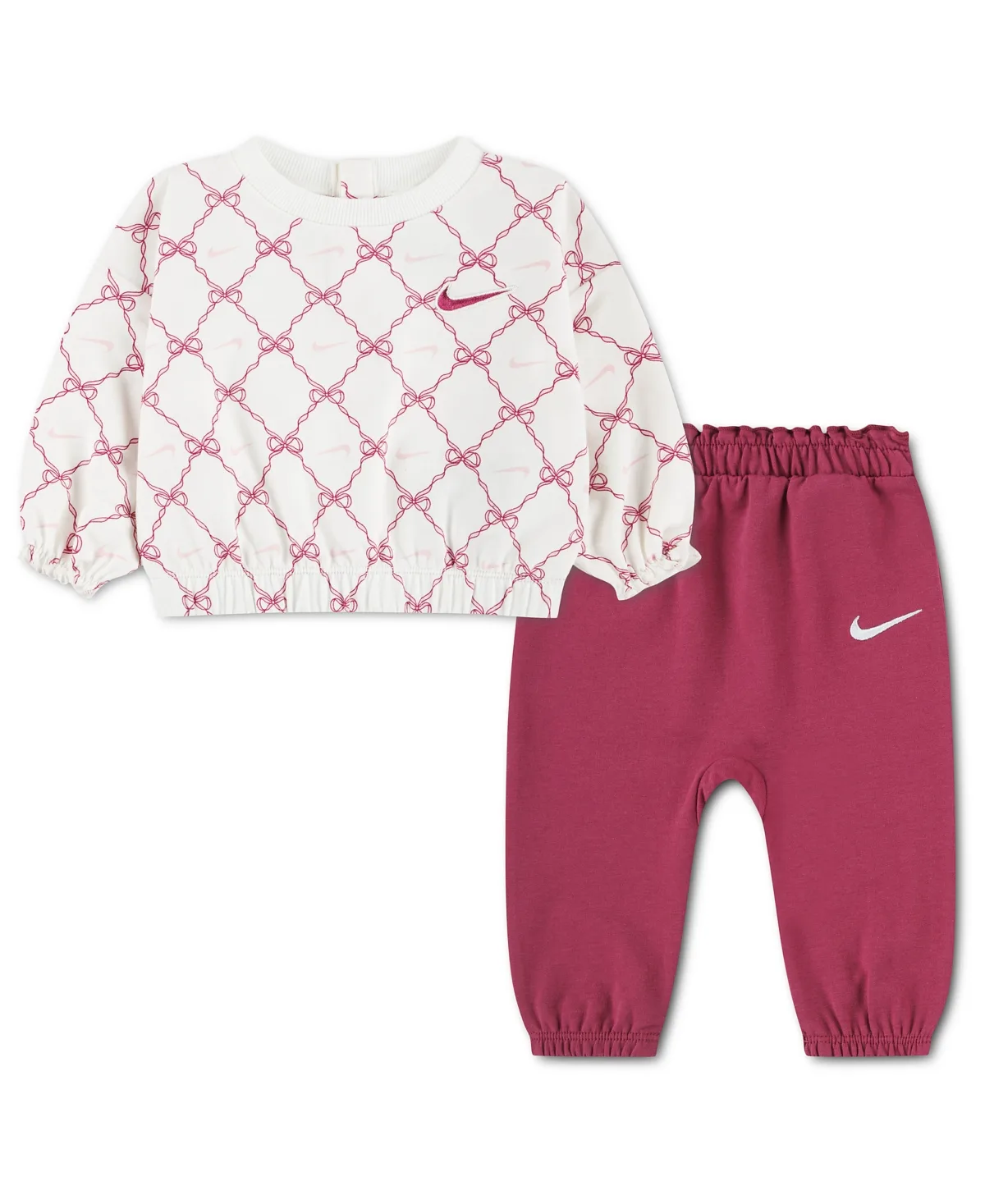 Ready. Set. Grow. Long-Sleeve Easy-On/Easy-Off Top and Pants, 2-Piece Set by Nike