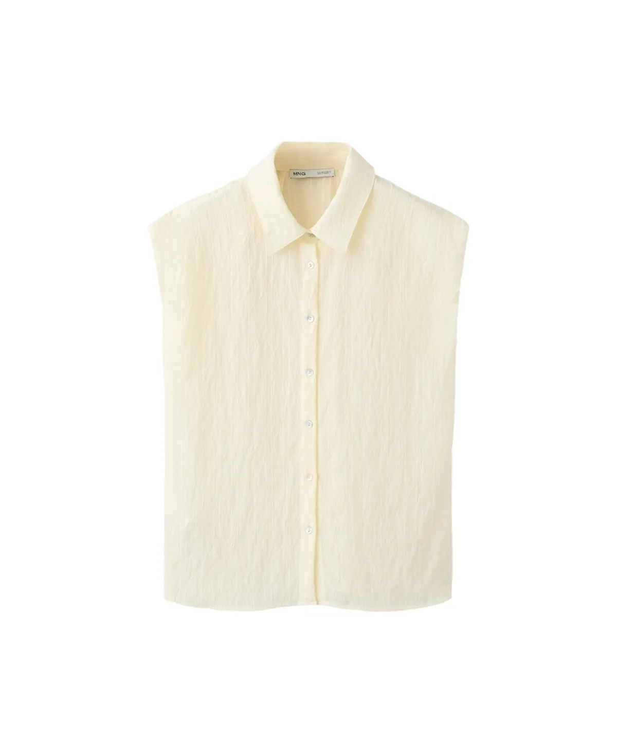 Embroidery Striped Straight-Cut Shirt by Mango