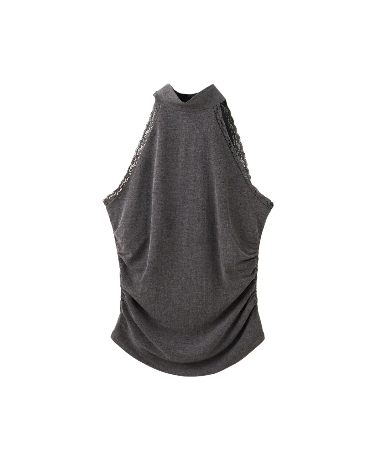 Sleeveless High-Neck Fitted Top by Mango