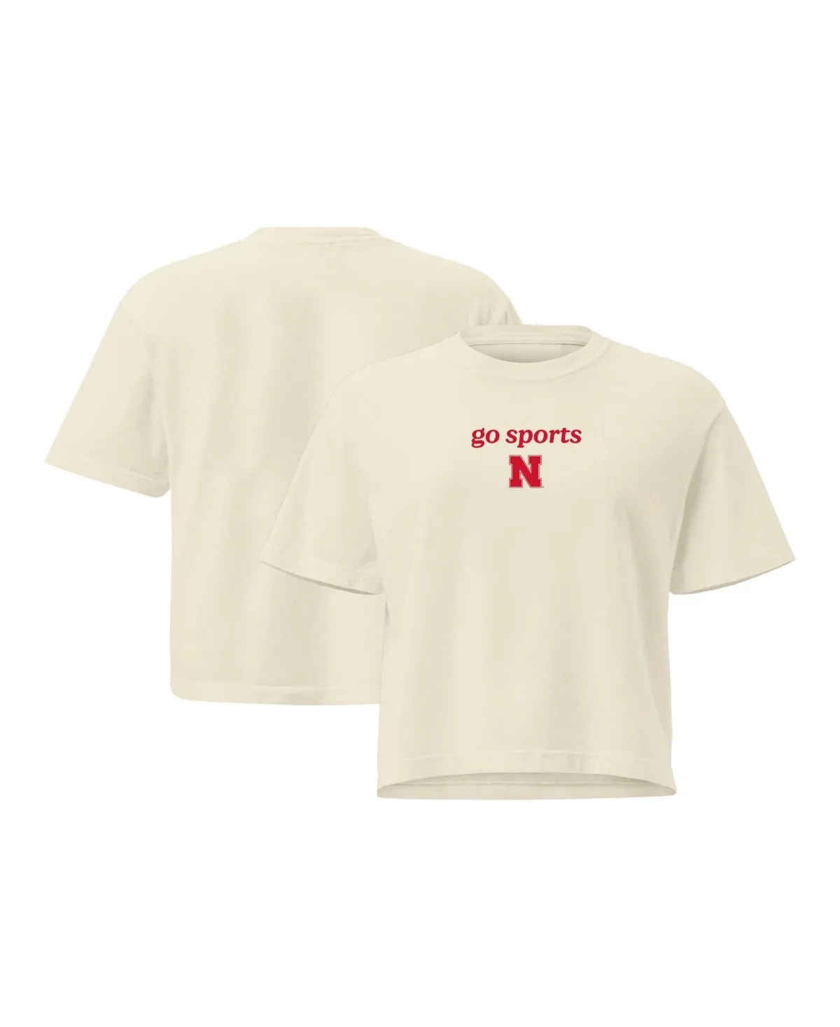 Comfort Colors Nebraska Huskers Go Sports Cropped T-Shirt by Image One