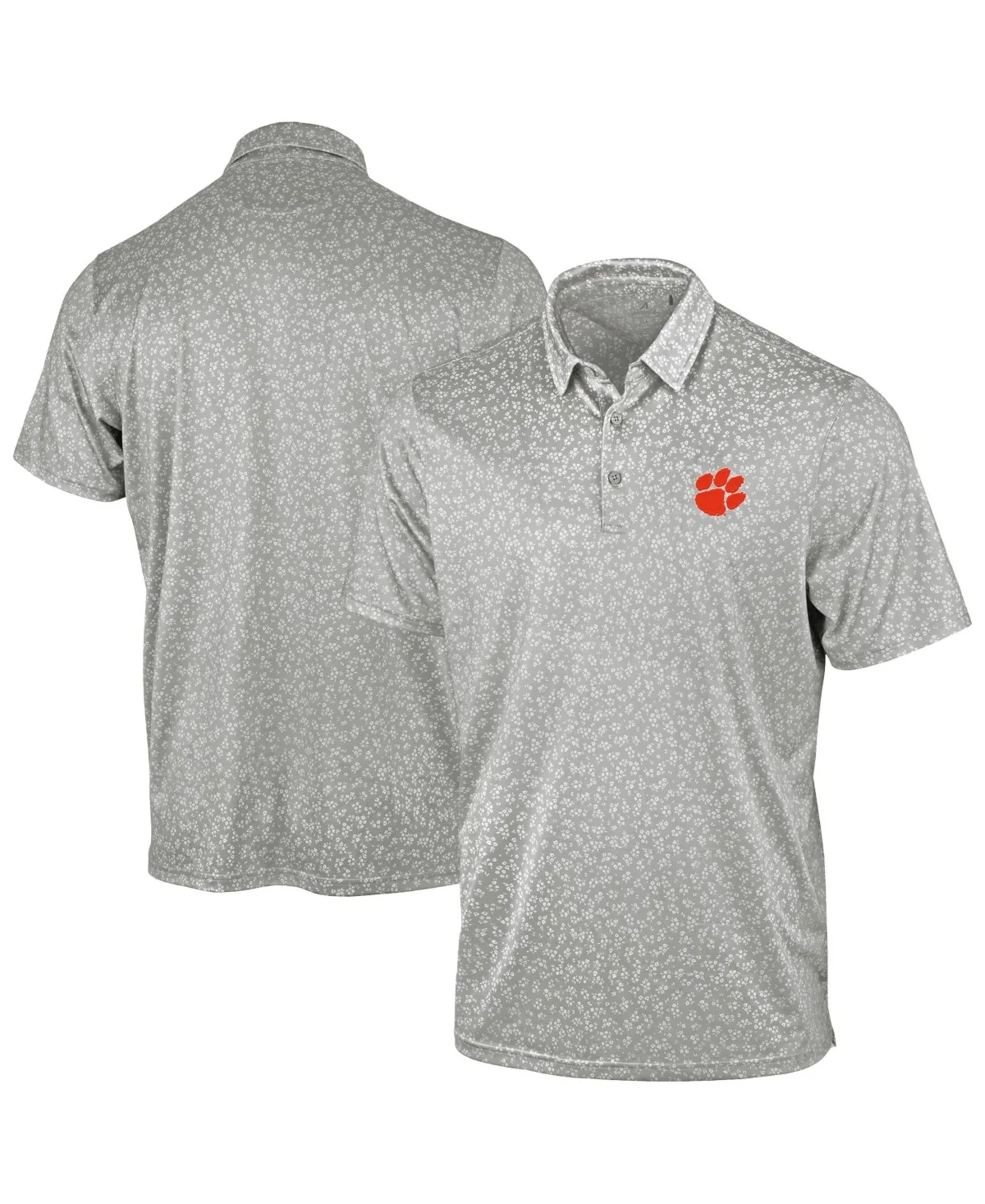 Clemson Tigers Mono Floral Polo Shirt by Antigua