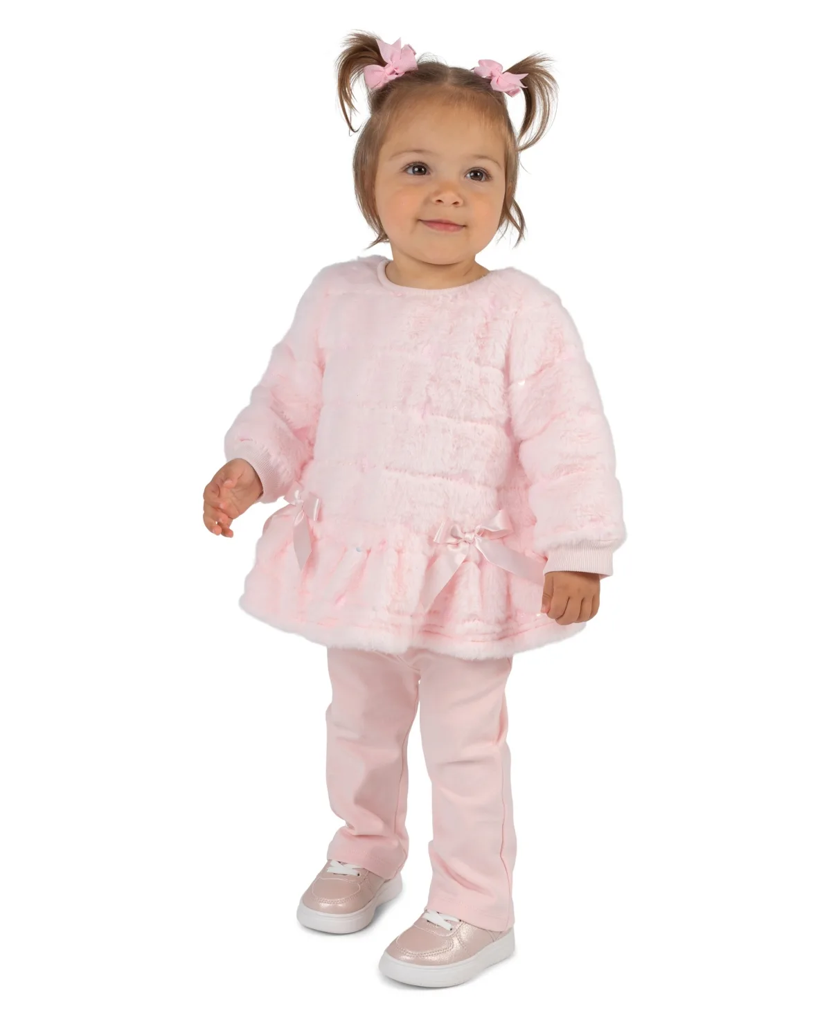Sherpa Sequin Long-Sleeve Top and Leggings, 2-Piece Set by Rare Editions