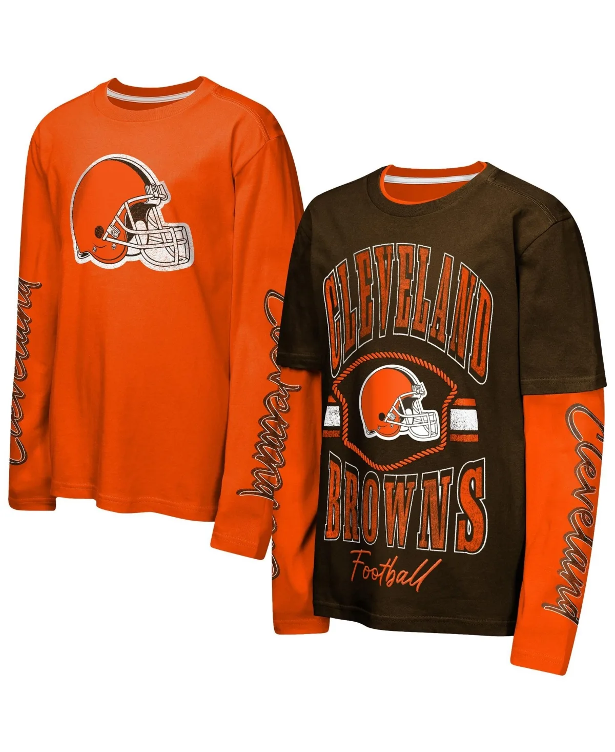 Cleveland Browns Motion T-Shirt Combo Set, 2-Piece by Outerstuff