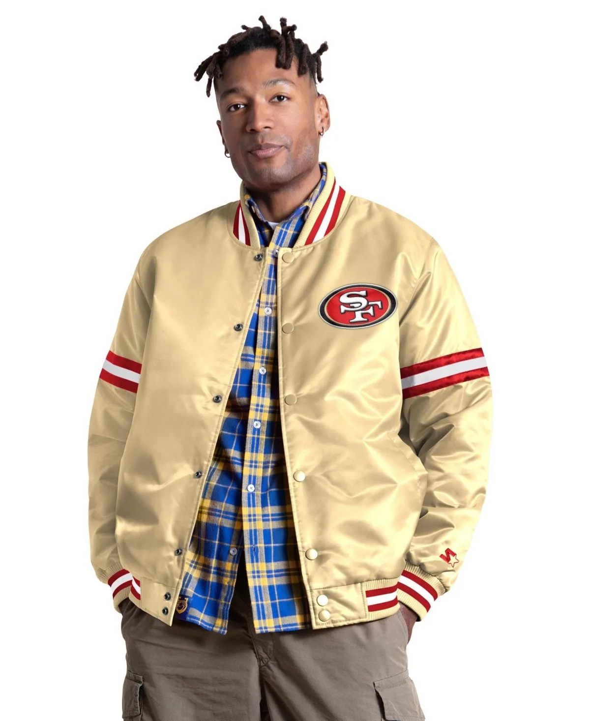 San Francisco 49ers Courtside II Alternate Logo Varsity Full Snap Jacket by Starter