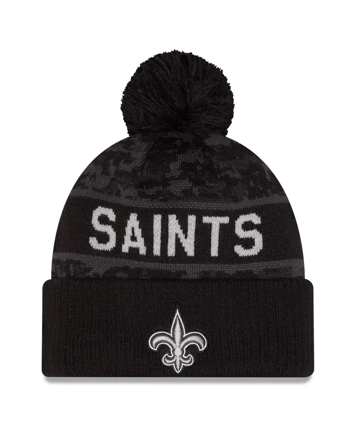 New Orleans Saints 2026 Salute to Service Cuffed Knit with Pom Hat by New Era