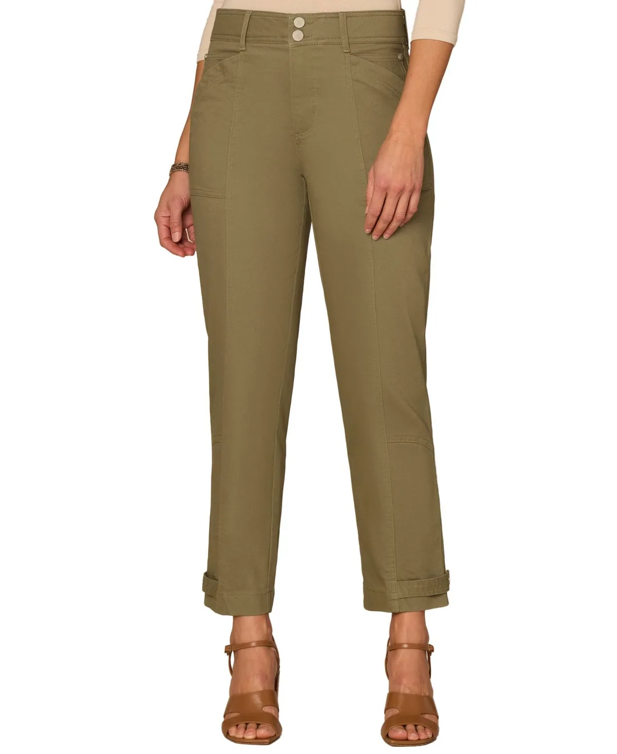 AbSolution High-Rise Utility Ankle Pants by Democracy