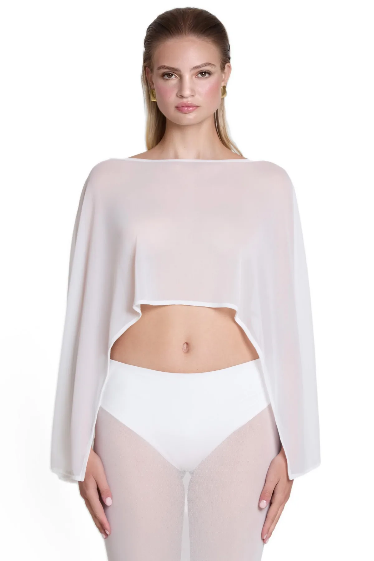 Imogen Sheer Mesh Cape by Leau