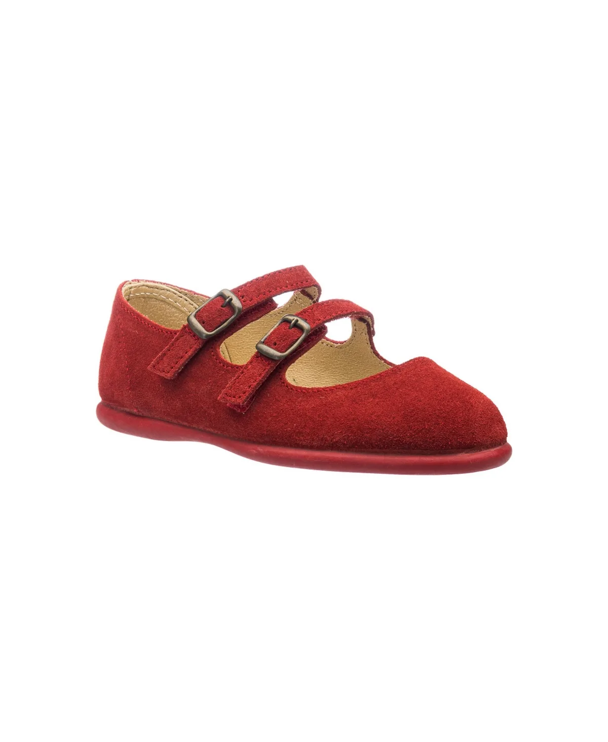 Double-Strap Mary Janes Suede Flats by Elephantito