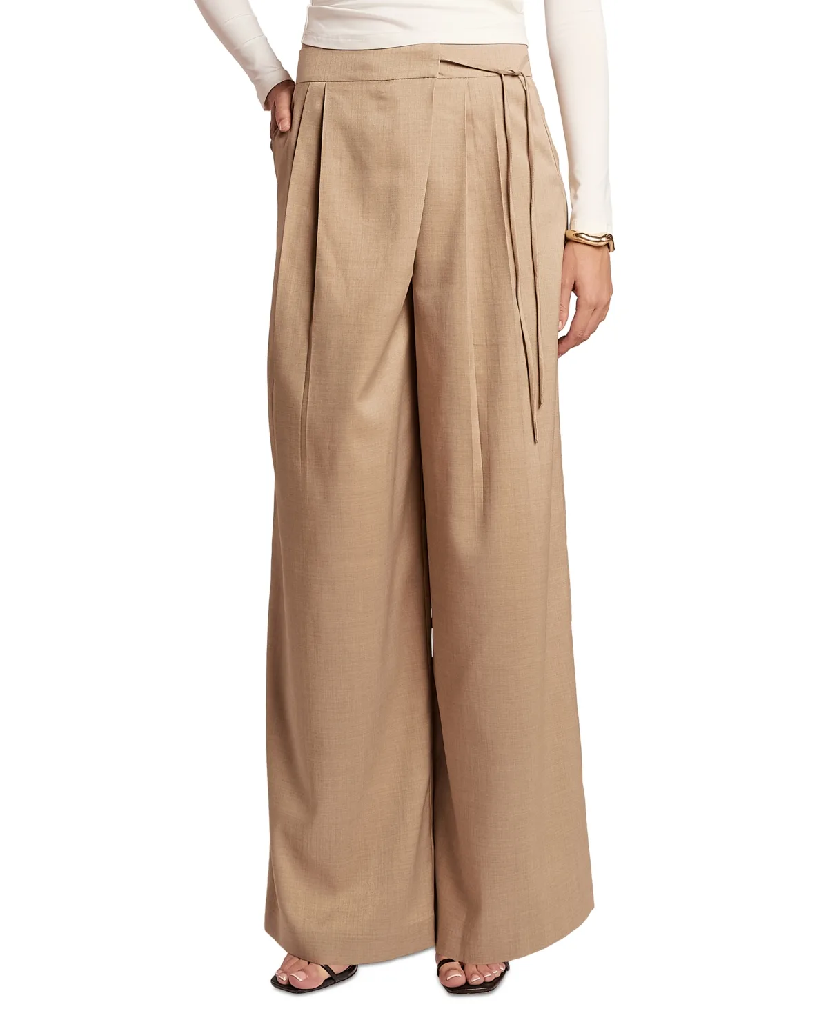 Beatrice Wide-Leg Pleated Pants by 4th & Reckless