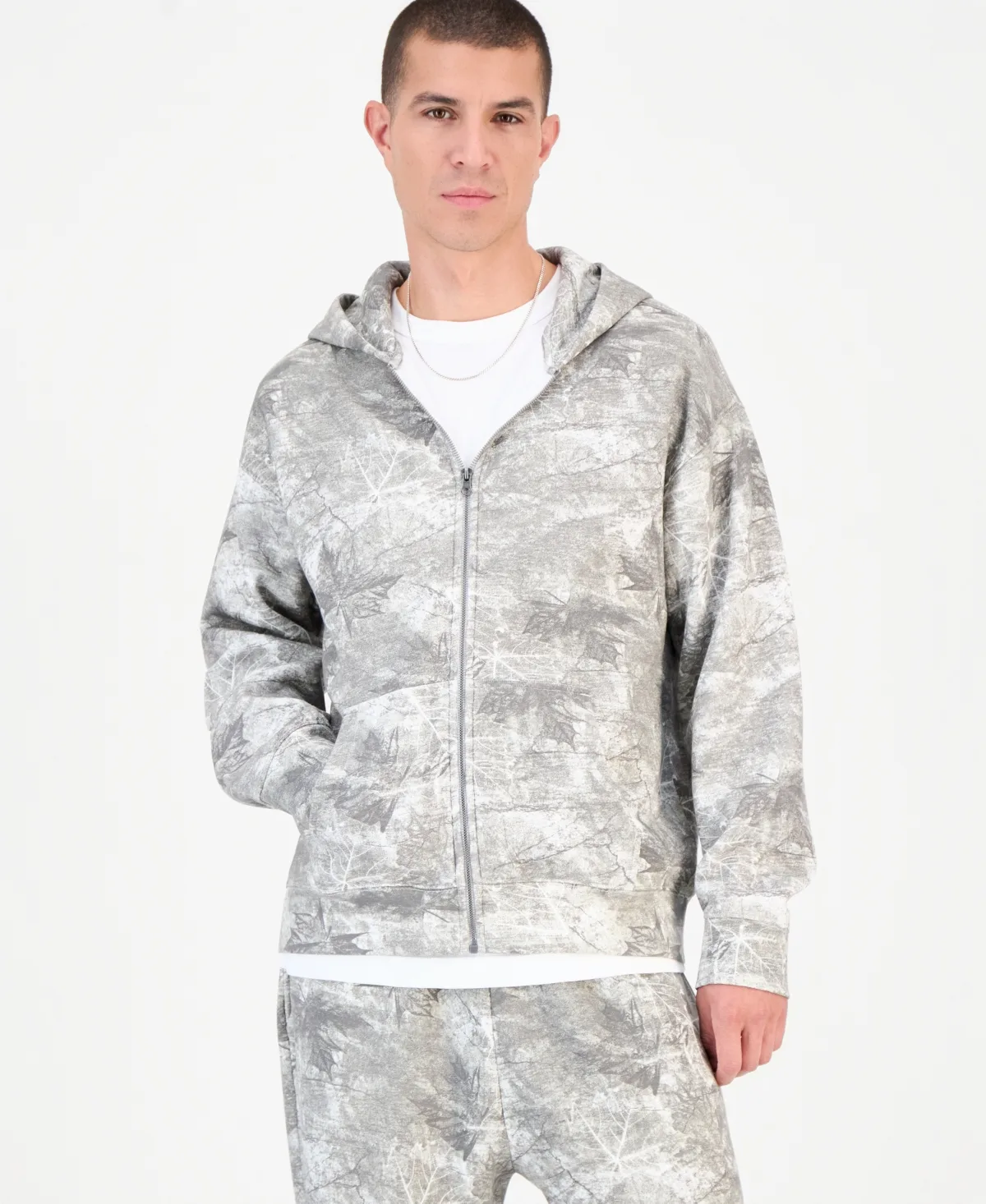 Oversized Camo Full-Zip Hoodie by Hollywood