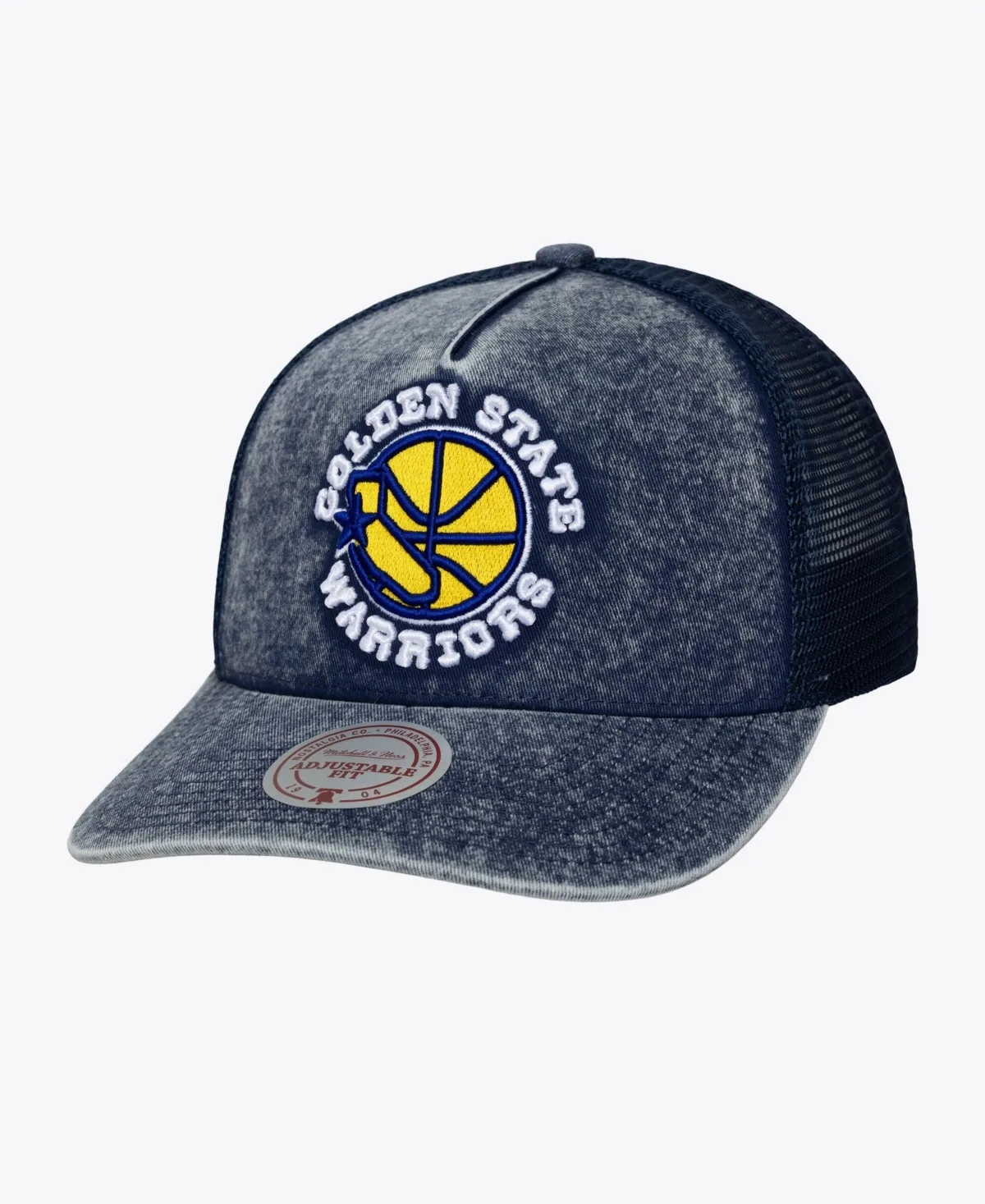 Golden State Warriors Gameday Snow Wash Adjustable Trucker Hat by Mitchell & Ness
