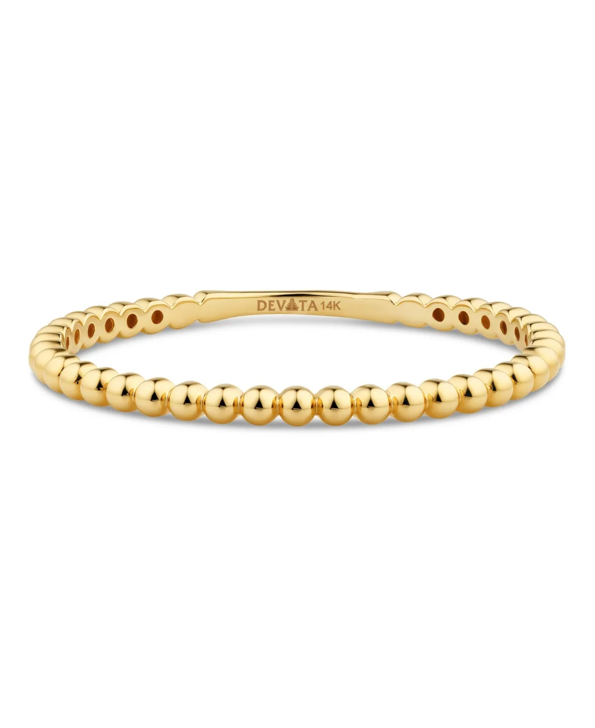 Beaded Ball Ring in 14K Gold by Devata