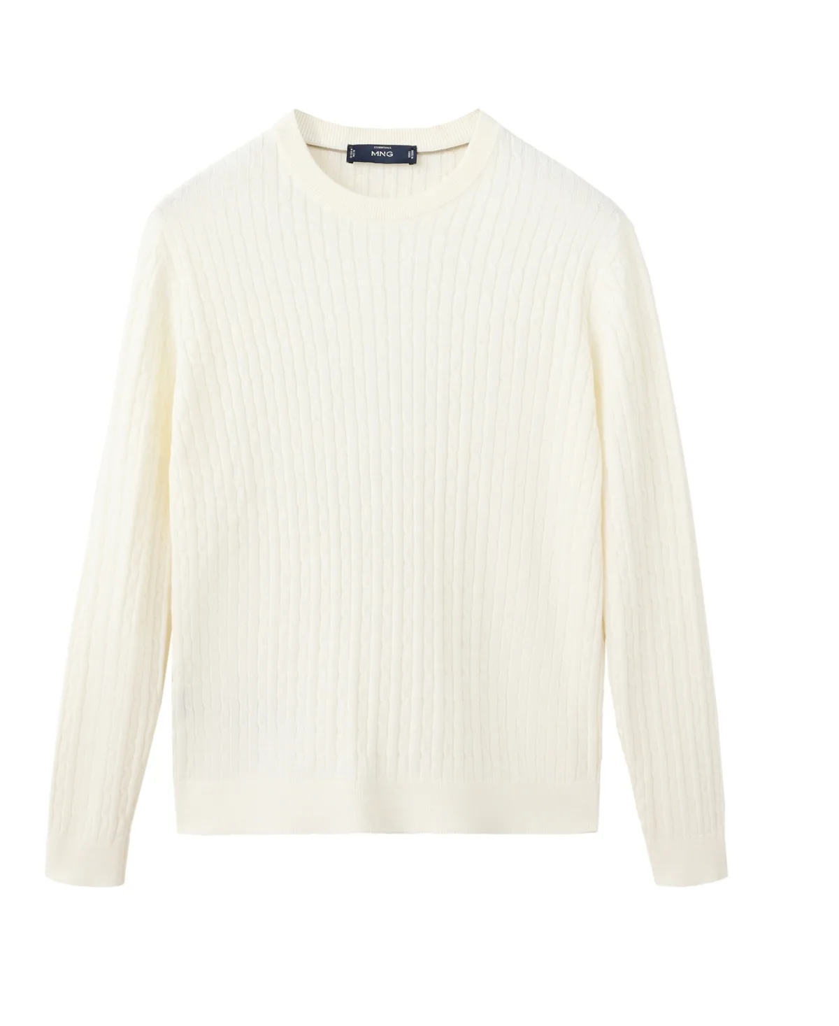 Mars Cable-Knit Crewneck Sweater by Mango