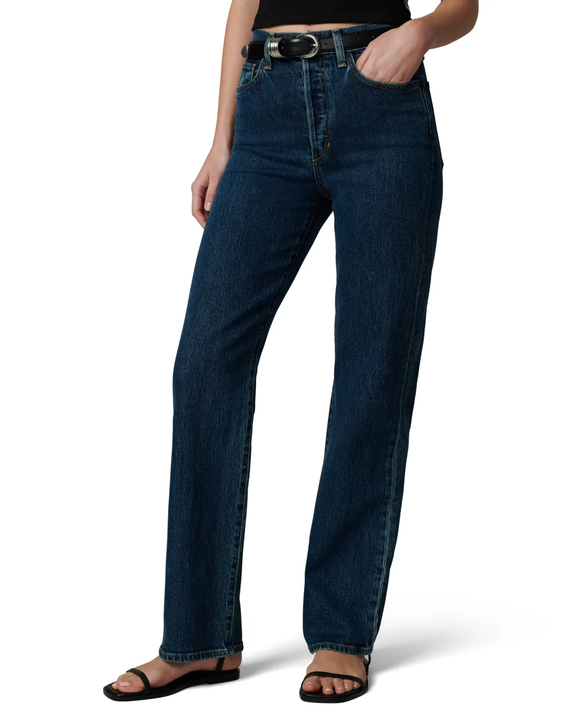 The Margot High-Rise Straight-Leg Cotton-Blend Jeans by Joe's Jeans
