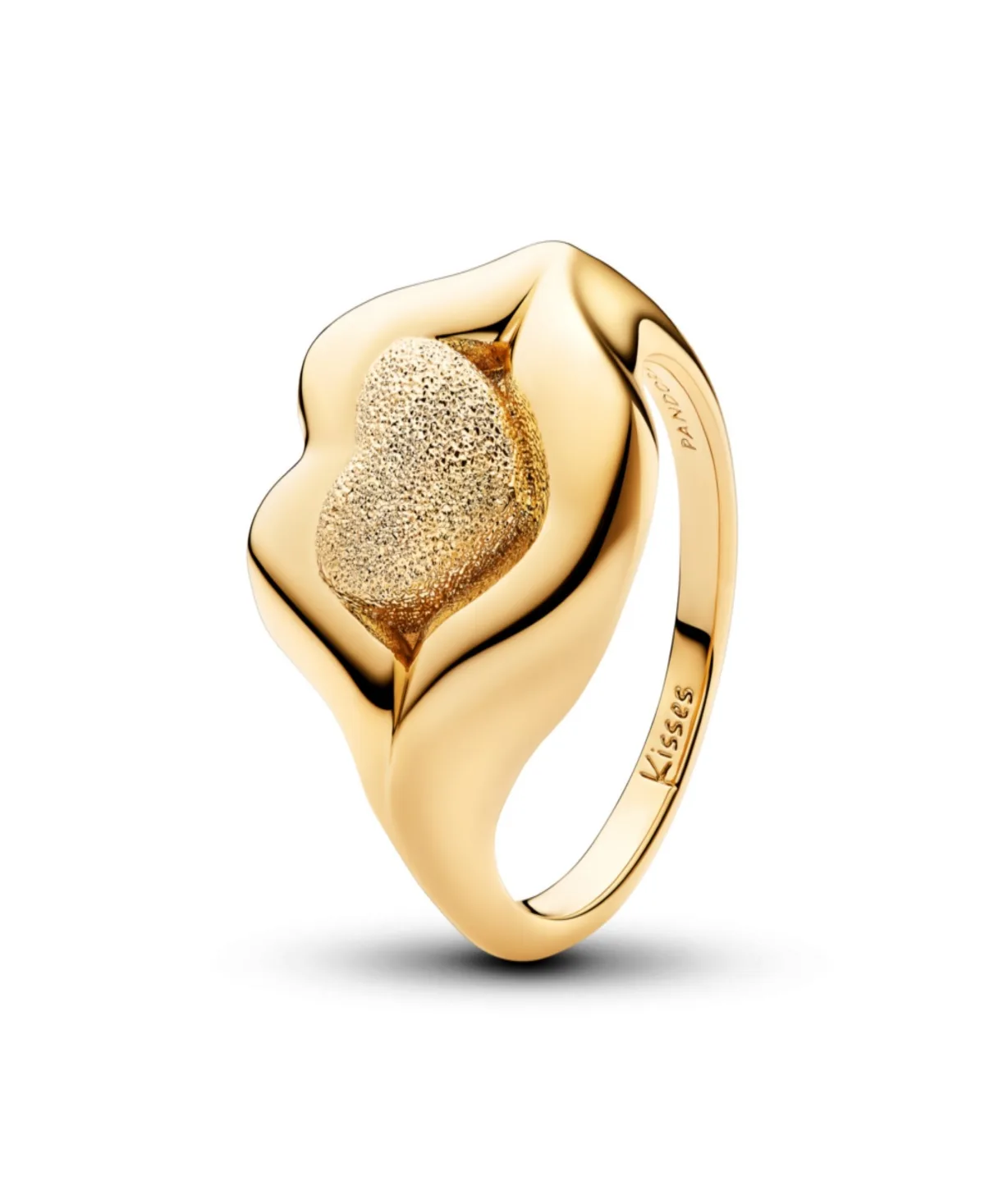 Gold-Tone the Lips of Love Open Ring by Pandora
