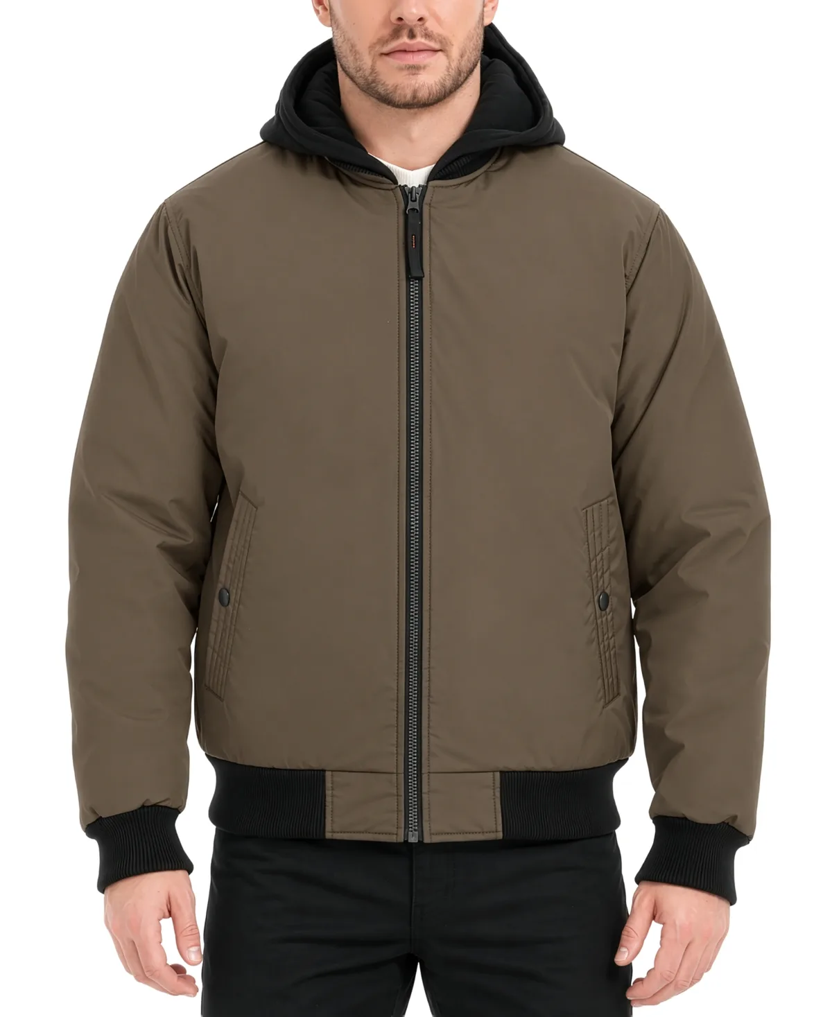 Stanton Hooded Regular-Fit Bomber Jacket by Hawke & Co