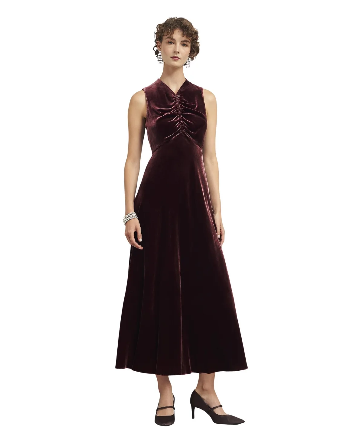 Isleworth Velvet Midi Dress by Hobbs London
