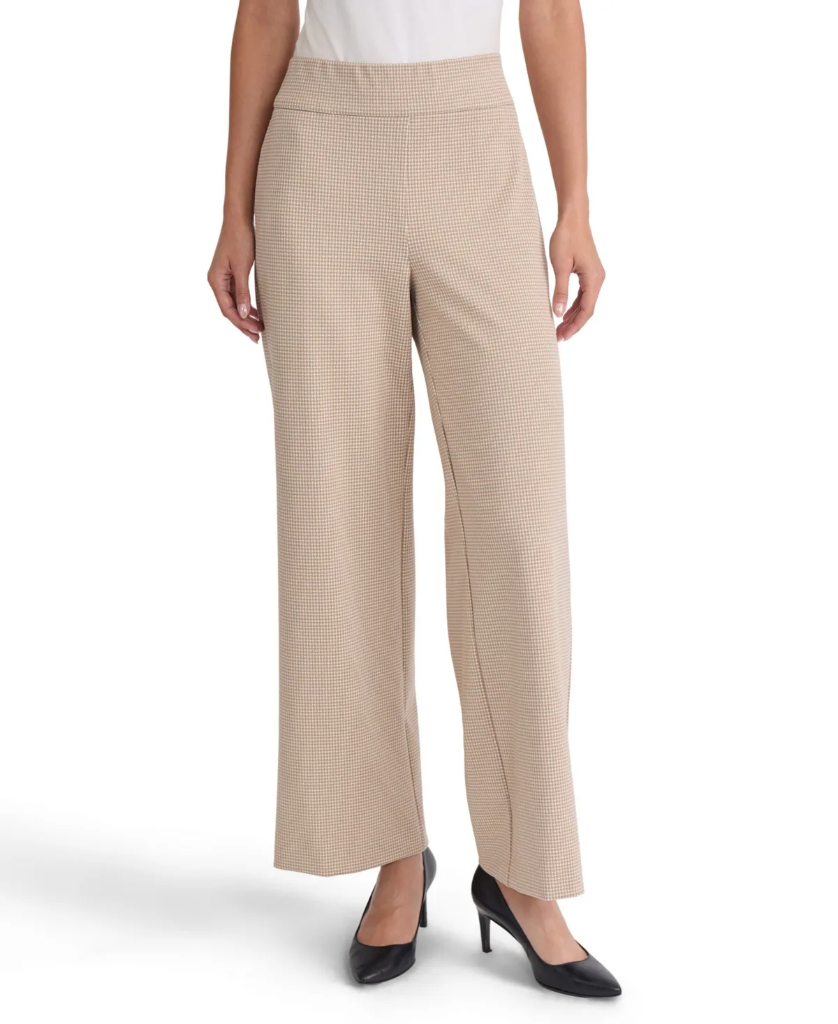 High-Rise Wide-Leg Pull-On Pants by Jones New York
