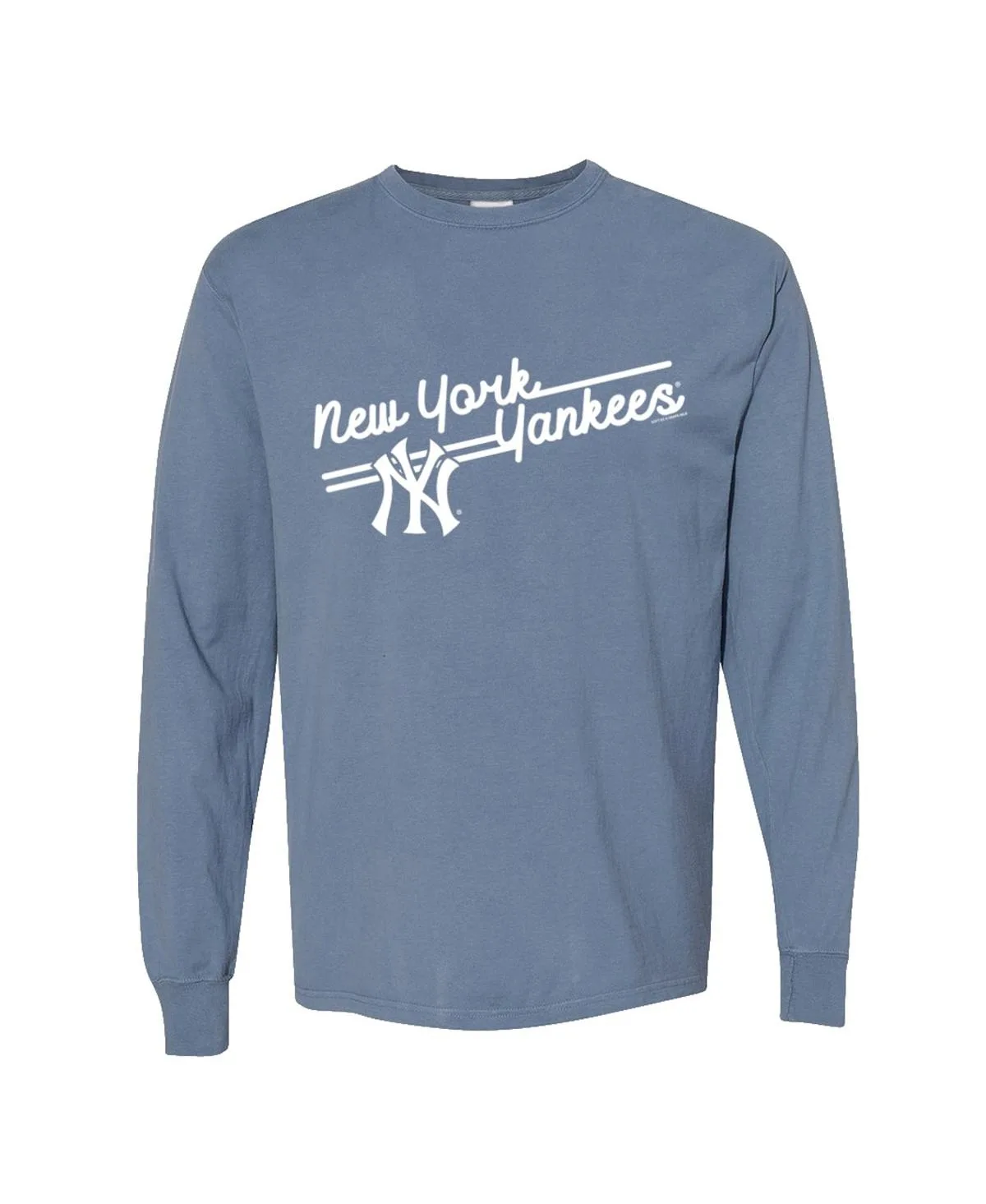 New York Yankees Pigment Dye Long Sleeve T-Shirt by Soft As a Grape