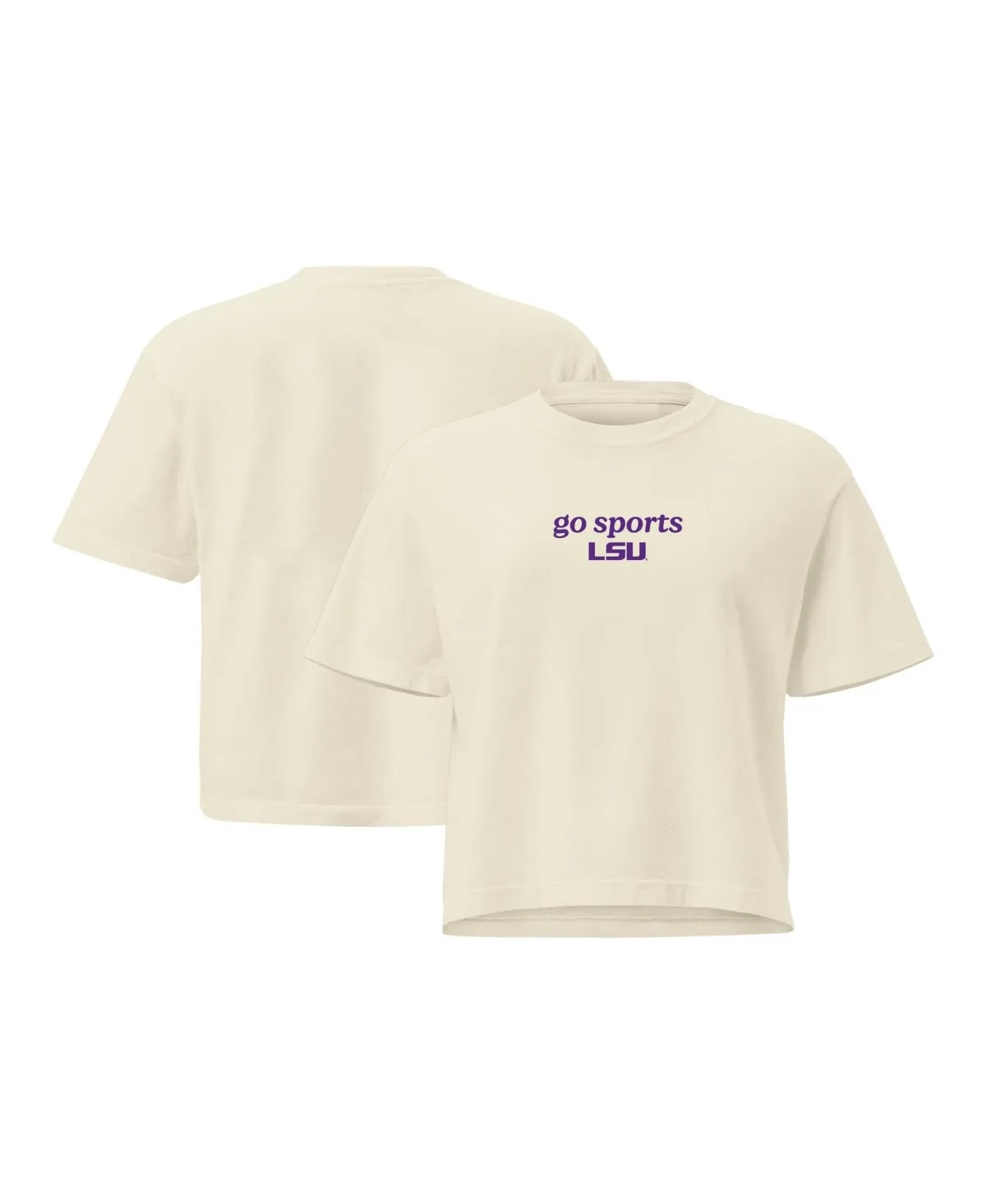 Comfort Colors Lsu Tigers Go Sports Cropped T-Shirt by Image One